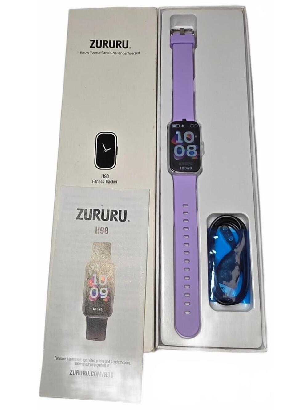 Zururu H98 Fitness Tracker Smart Watch with Purple Band